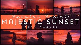 Majestic Sunset - Lightroom Mobile Preset DNG | Free Download | Sunset Premium Preset | Tutorial