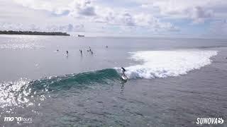 Beautiful SUP wave in the Maldives