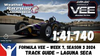 iRacing Formula Vee Laguna Seca Raceway Track Guide - 1:41.740 - Week 7 Season 3, 2024