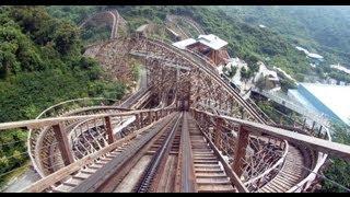 Wood Coaster POV GCI Wooden Roller Coaster Knight Valley China 木质过山车