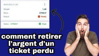 comment récupérer l'argent d'un ticket perdu avec le mode système de 1xbet