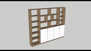 How to Design Books Shelves Room Divider Sketchup in 5 Minutes