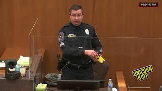 Kim Potter's Training Officer Demonstrates a Taser Spark Test