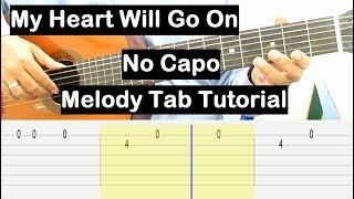 Celine Dion My Heart Will Go On Guitar Lesson Melody Tab Tutorial No Capo Guitar Lesson for Beginner