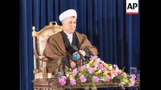 IRAN: TEHRAN: PRESIDENT HASHEMI RAFSANJANI PRESS CONFERENCE