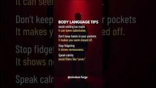 Body language tips... #mindset #forge #body #language #tips