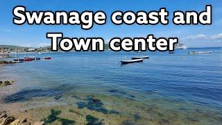 Swanage coast and town center , Dorset, England. 2022