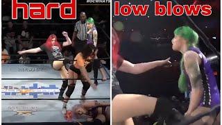 5 consecutive kicks female low blows