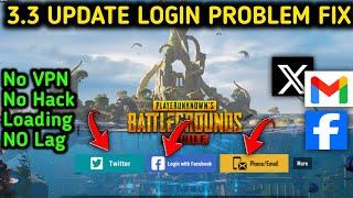 how to login problem after update fix l Pubg/bgmi login problem after 3.3 update l Facebook login