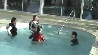 Wetlook 4 girl have funny swimming pool fun water