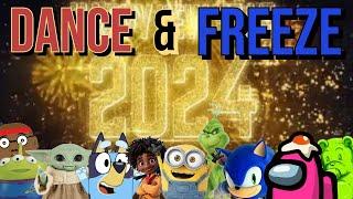 Dance and Freeze 2024 | New Year Freeze Dance 2024- Brain Break | New Year Song | PhonicsMan Fitness