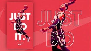 Gimp Tutorial : Basketball Sport Nike Poster Design Tutorial