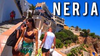 NERJA  Beautiful City in the Costa del Sol Malaga Spain Walking Tour Summer 4K