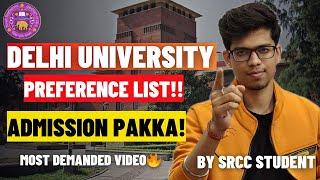 How to make Delhi University preference list like a pro| Delhi University admission 2024|CUET 2024