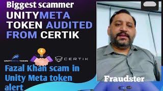 Unity Meta Token scam by Fazal Khan from Pakistan. stay alert and be safe