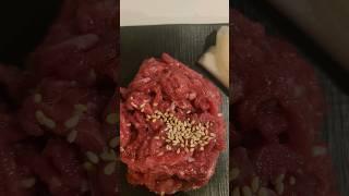 yukhoe, Korean-style raw beef #yukhoe #raw beef #koreafood #food