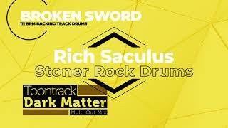 Stoner Rock Metal Drums Backing Track -  Broken Sword - 111bpm - TT Dark Matter EZX - Drums Only