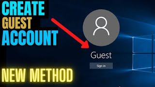 How to Create a Guest Account in Windows10 2024 | Easy