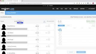 FantasyLabs PGA Lineup Builder Tutorial | The Action Network