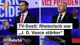 Erste Debatte der "Running mates" Vance und Walz: Showdown überraschend sachlich