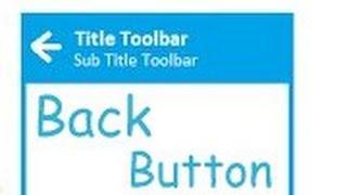 How to implement Back Button on Toolbar.