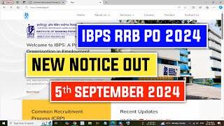 IBPS RRB PO 2024 New Notice Out