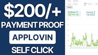 $200 applovin self click payment proof | Applovin payment proof 2023 | as developers