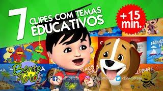 COLETÂNEA: 7 Clipes de Bento e Totó com temas educativos - Patinho Colorido e +6 (Desenho Infantil)