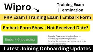 Wipro Embark Form | Phase-1 | Don't Fill | Wipro Training Exam | PRP Level | Phase Wise Process