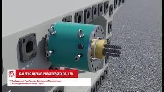 3D display video for showing how does the hollow hydraulic jack and pump work together