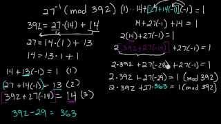 How To Find The Inverse of a Number ( mod n ) - Inverses of Modular Arithmetic - Example