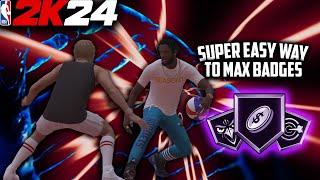 A LESS STRESSFUL WAY TO GET HOF BADGES FAST NBA 2K24 HOW TO GET BADGES FAST ULTIMATE BADGE METHOD