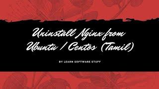 How to Uninstall Nginx completely in Ubuntu   Centos  Tamil  1