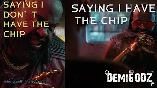 say yes or no to Dex about the chip in cyberpunk