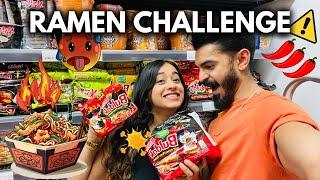 SPICY NOODLE CHALLENGE | HE FELL SICK AFTER EATING THIS | (Do not try this at home)