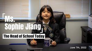 Student Head of School for a Day - Sophie Jiang in Grade 3 - Pythagoras Academy