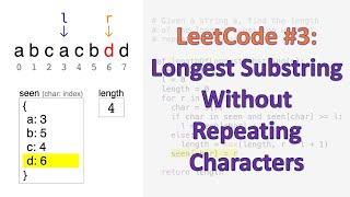 LeetCode #3: Longest Substring Without Repeating Characters