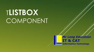 List Box component in Delphi