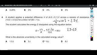 Calculating Absolute Uncertainty