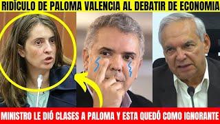 APOTEÓSICA PEINADA A PALOMA VALENCIA, MINISTRO DE HACIENDA RICARDO BONILLA LE DIÓ CLASES DE ECONOMIA