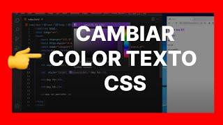 como CAMBIAR el COLOR de TEXTO en CSS [FACIL] 