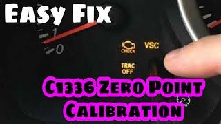 how to do a zero point calibration on lexus and toyota VSC Off || DTC C1336