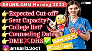 SSUHS GNM Nursing  Exam Cut-off 2024️ Colleges? #gnm #ssuhsgnm #nursingeducation #education #assam