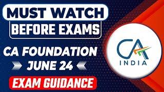 ICAI Important Exam Guidance | CA Foundation June 24 | ICAI Exam Hall Instructions | ICAI Update