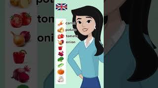 Овощи на английском языке Vegetables in English  #английскийдляначинающих #английскийнаслух #english