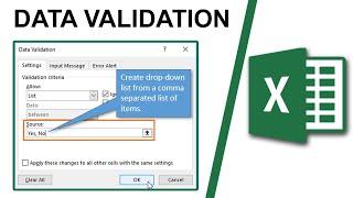 How to use Data Validation Tool in MS Excel || By Ronak Gupta