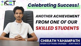 Meet Chirath Yahanpath, who's paving his way to success with iCET!