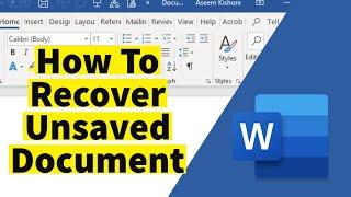 How to Recover Unsaved Word Document (2022)