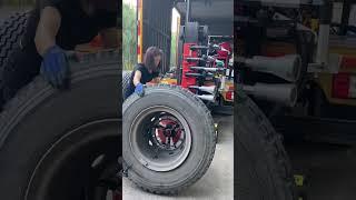 Truck Puncture Tire Replacement Outdoor Rescue!