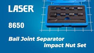 Ball Joint Separator - Impact Nut Set | 8650 | Laser Tools |